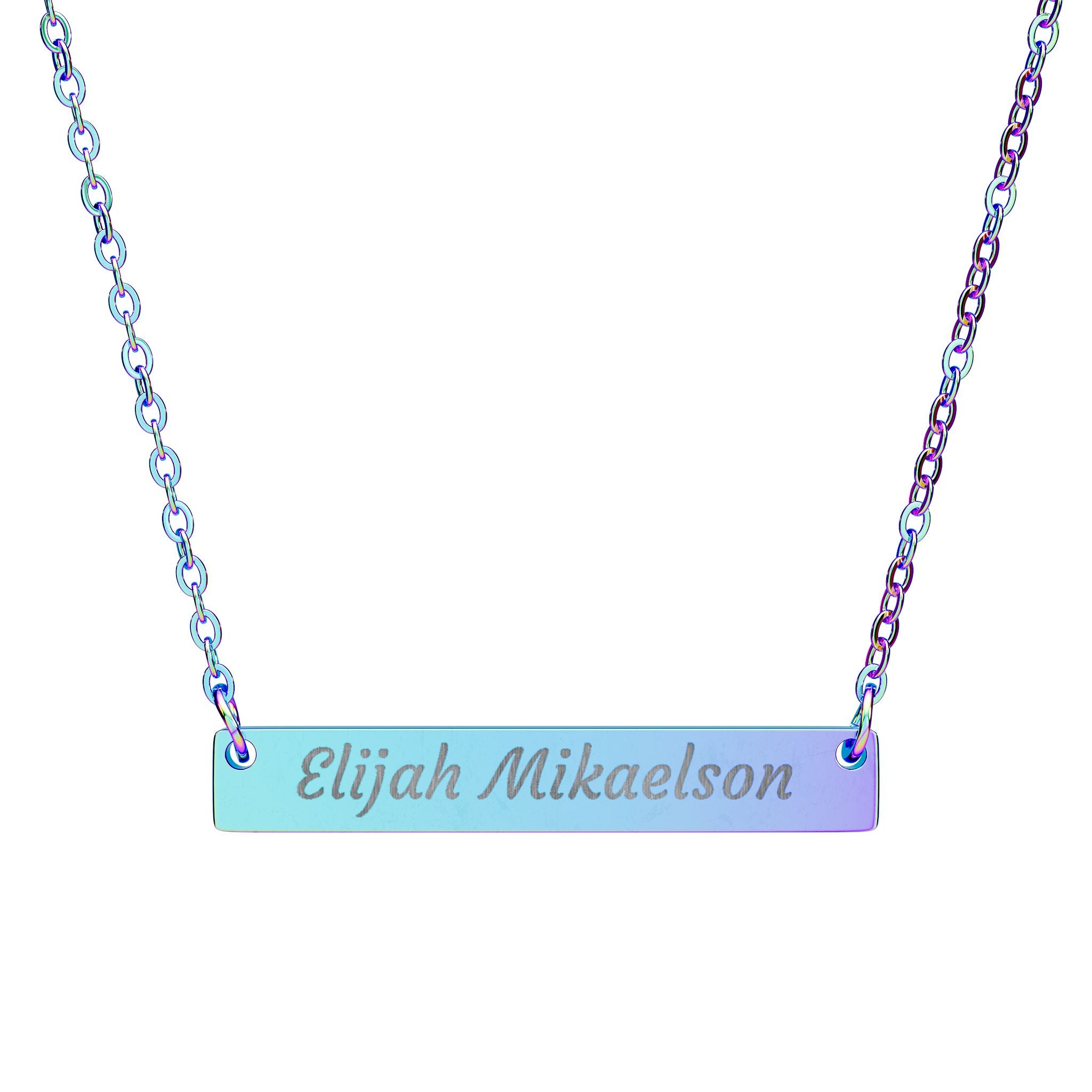 Elijah Mikaelson Horizontal Bar Necklace (Engraving)