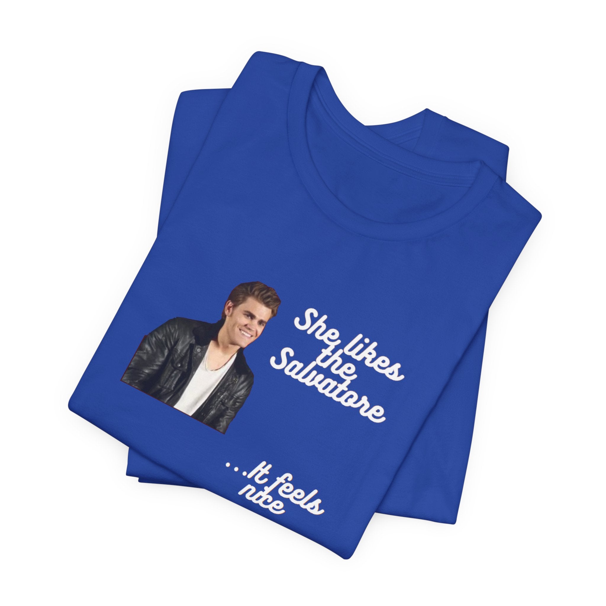 She Likes The Salvatore... It Feels Nice Unisex Jersey Short Sleeve Tee