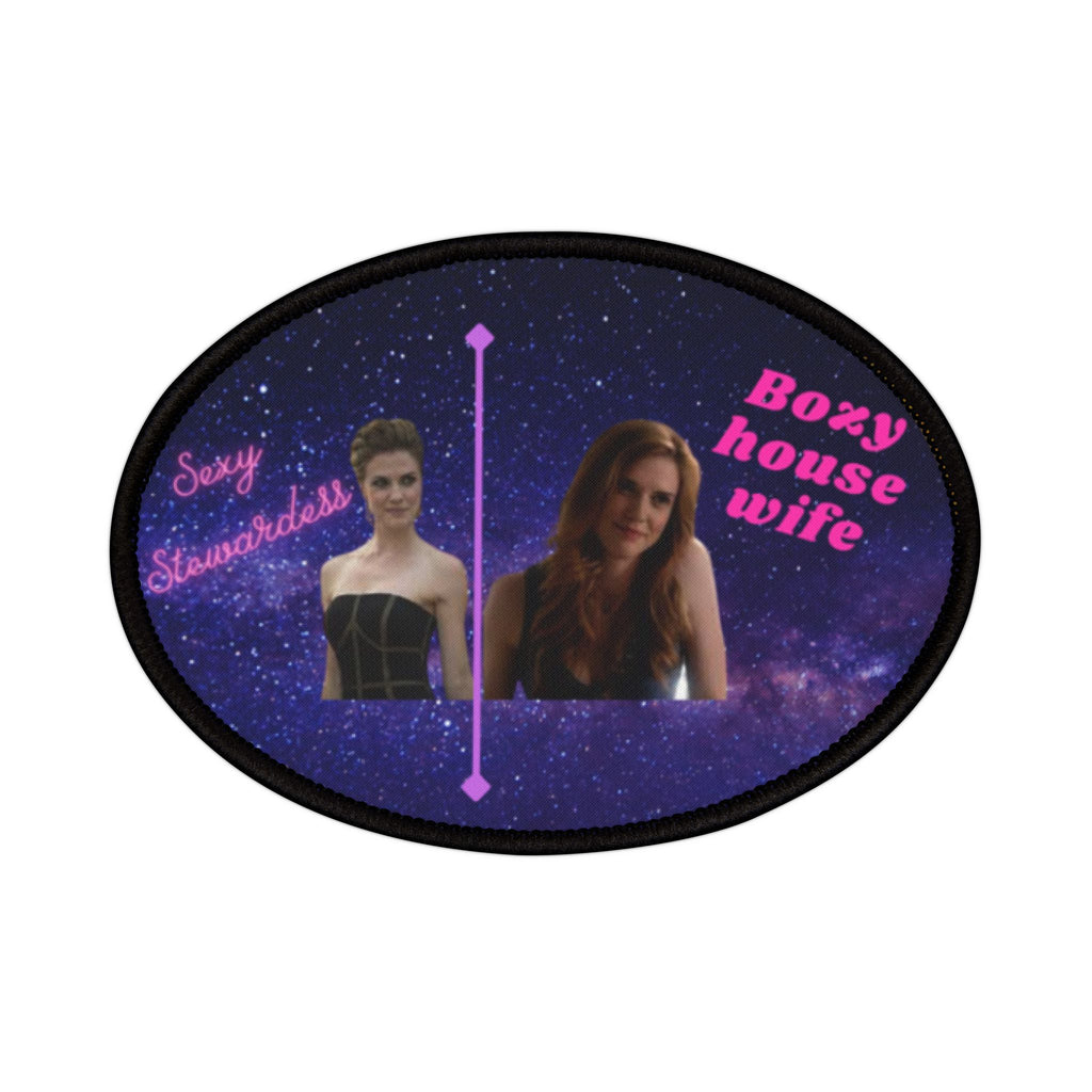 Aunt Jenna: Sexy Stewardess/Bozy House Wife Iron-On Patches