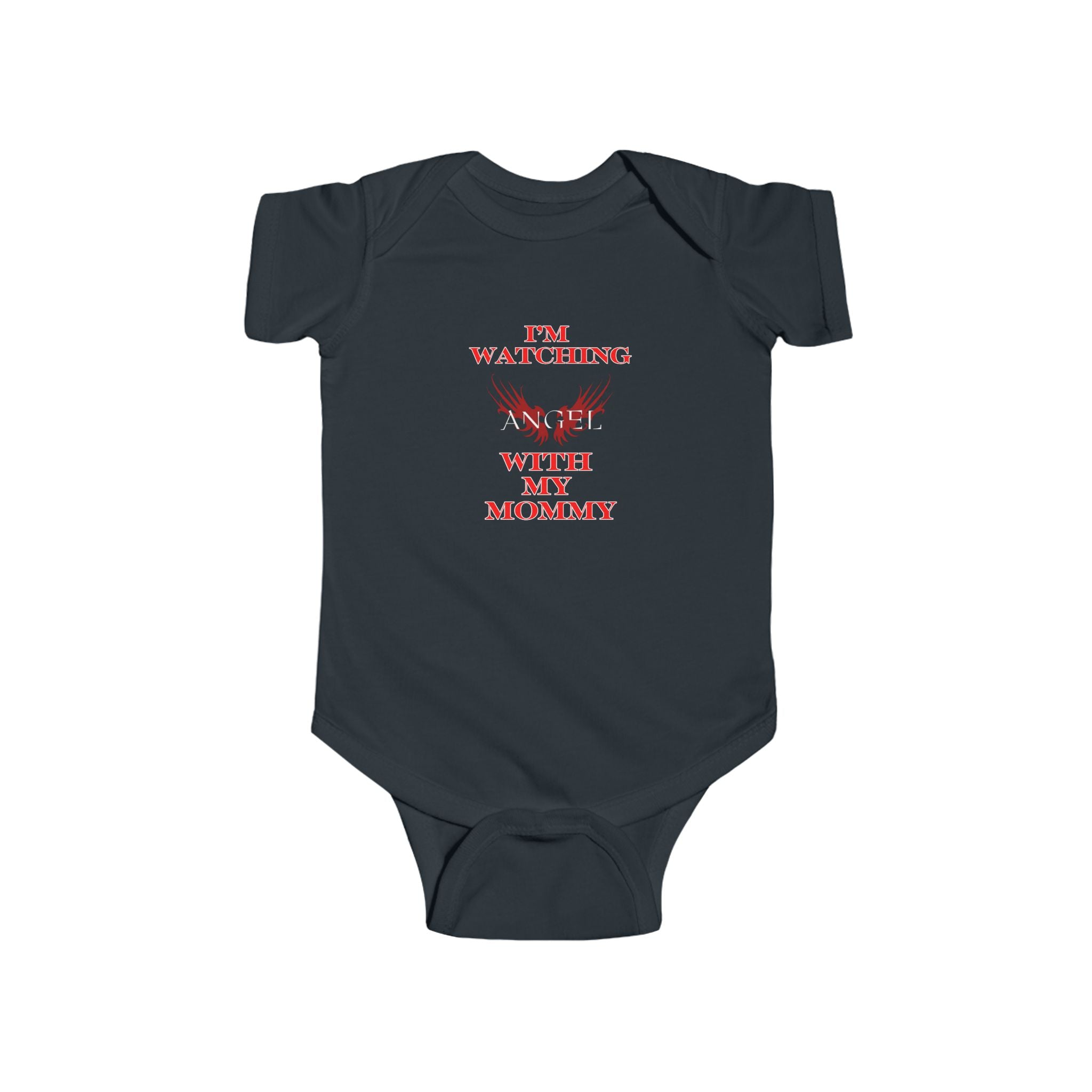 I'm Watching Angel With My Mommy Infant Fine Jersey Bodysuit