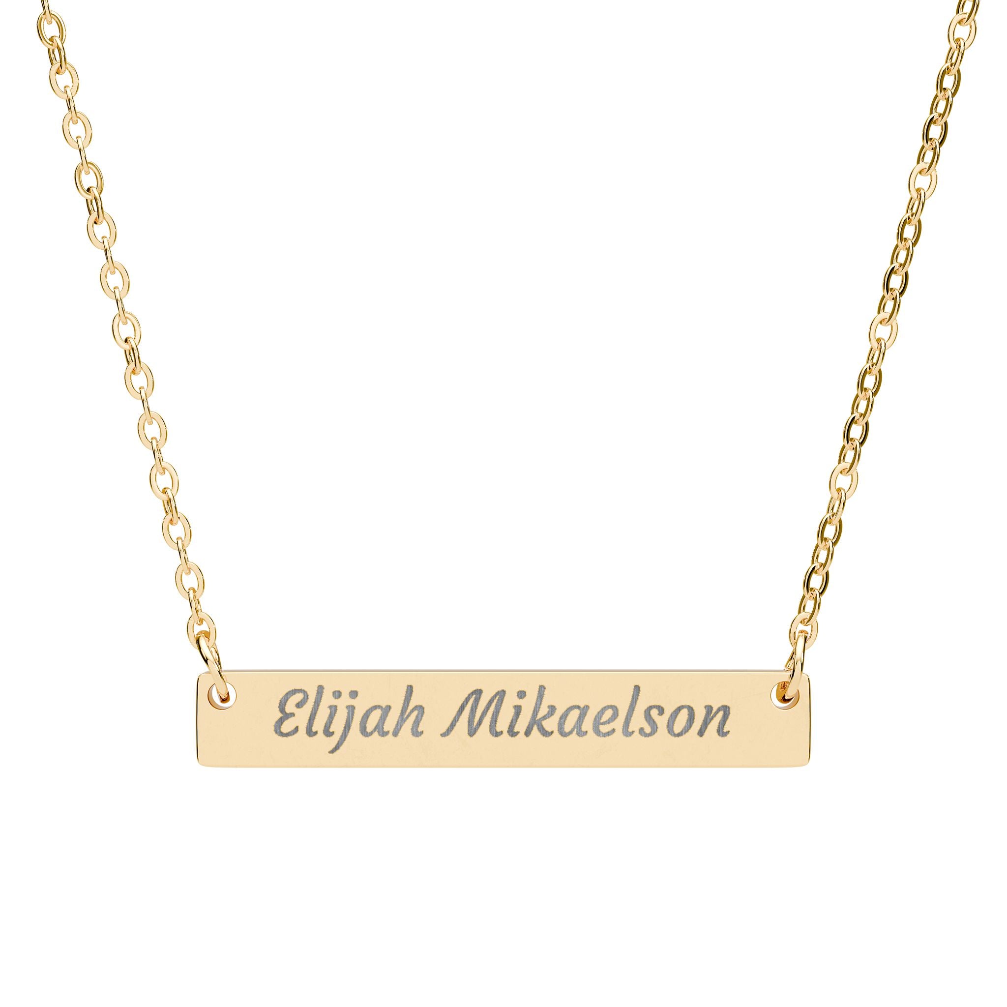 Elijah Mikaelson Horizontal Bar Necklace (Engraving)