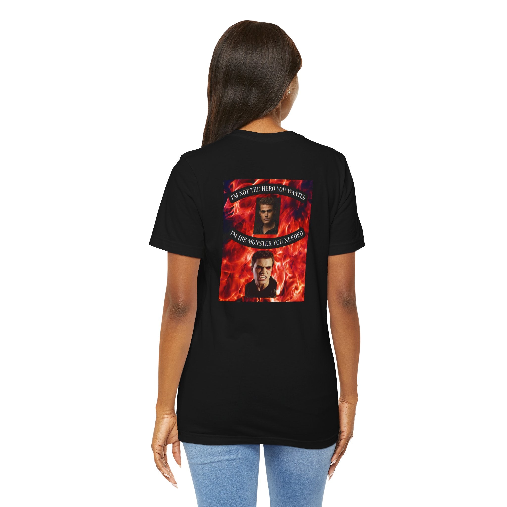 Hero/Monster: Stefan Salvatore Unisex Jersey Short Sleeve Tee