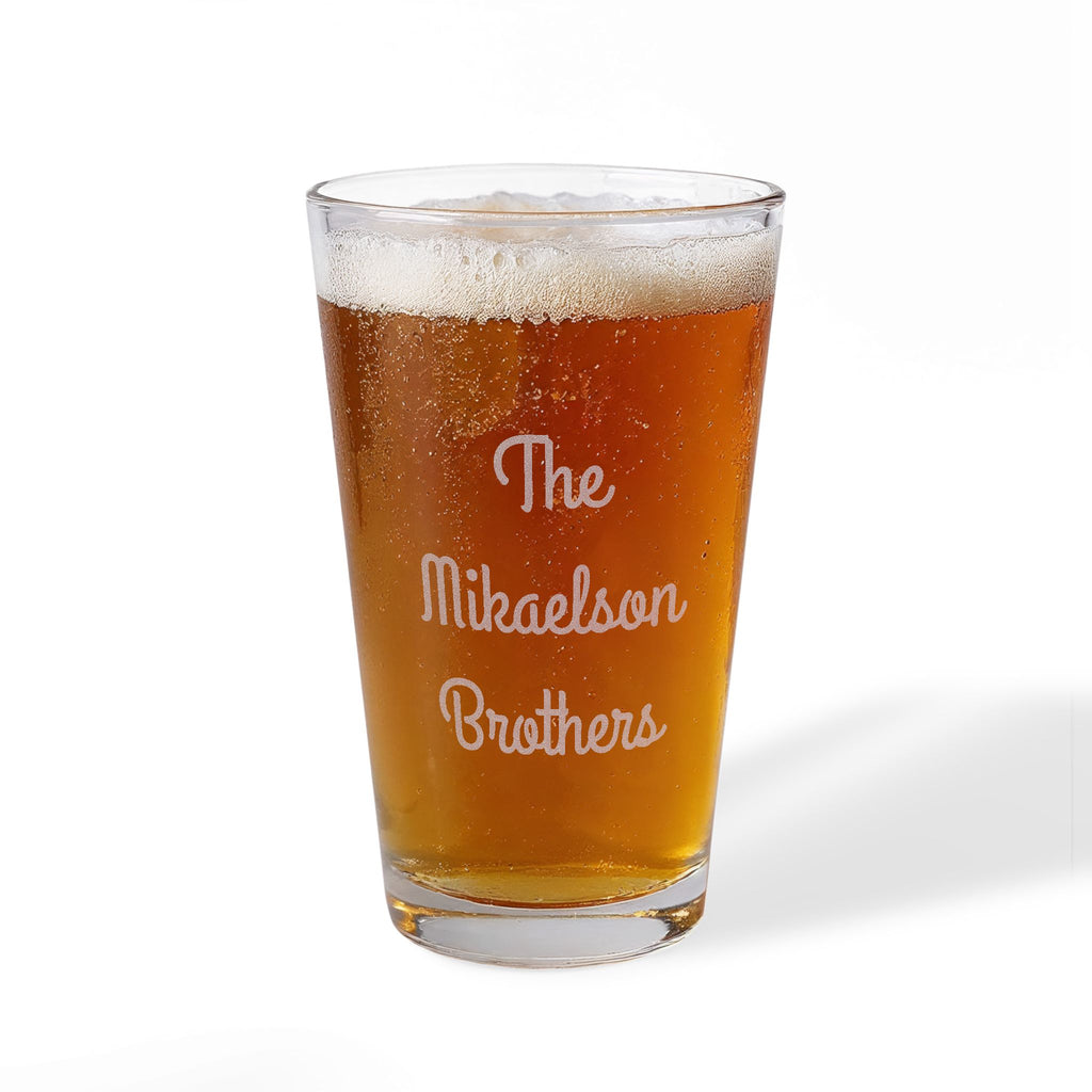 The Mikaelson Brothers Pint Mixing Glass, 16oz (Engraving)